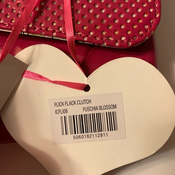 Irregular Choice Flick Flack Womens New Hand Clutch Bag Fuchsia Blossom - Picture 4 of 9